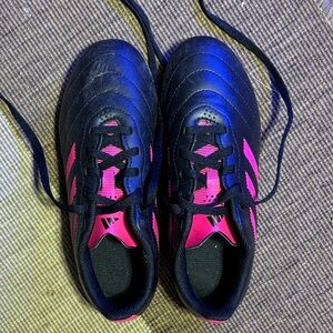adidas Kids Black and Pink Sneakers
